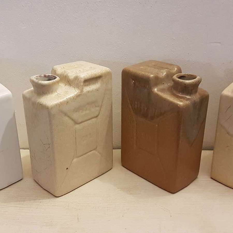 Set of 4 West German Marei Keramik Jerry Can Vases