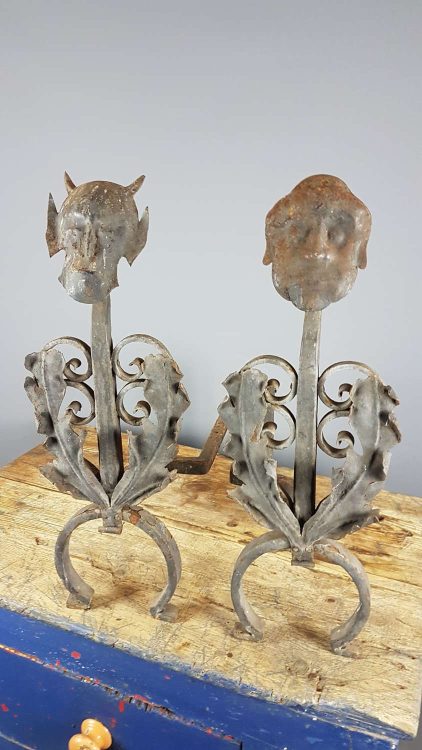 Wrought & Cast Iron Fire Dogs