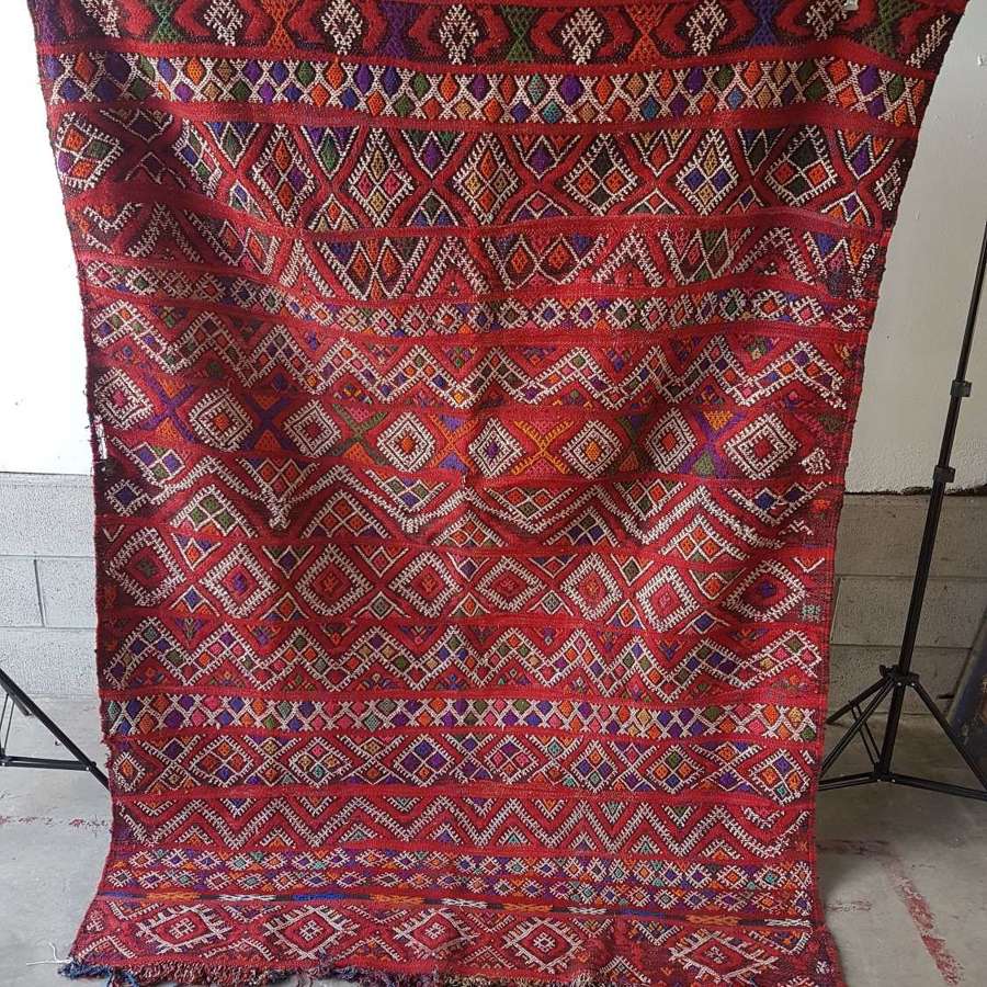 Antique Moroccan Tribal Berber Rug from Atlas Mountains