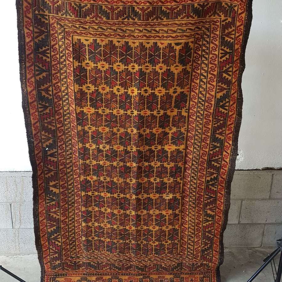 Early 20thC Tribal Afgan Kilim Suzani Rug