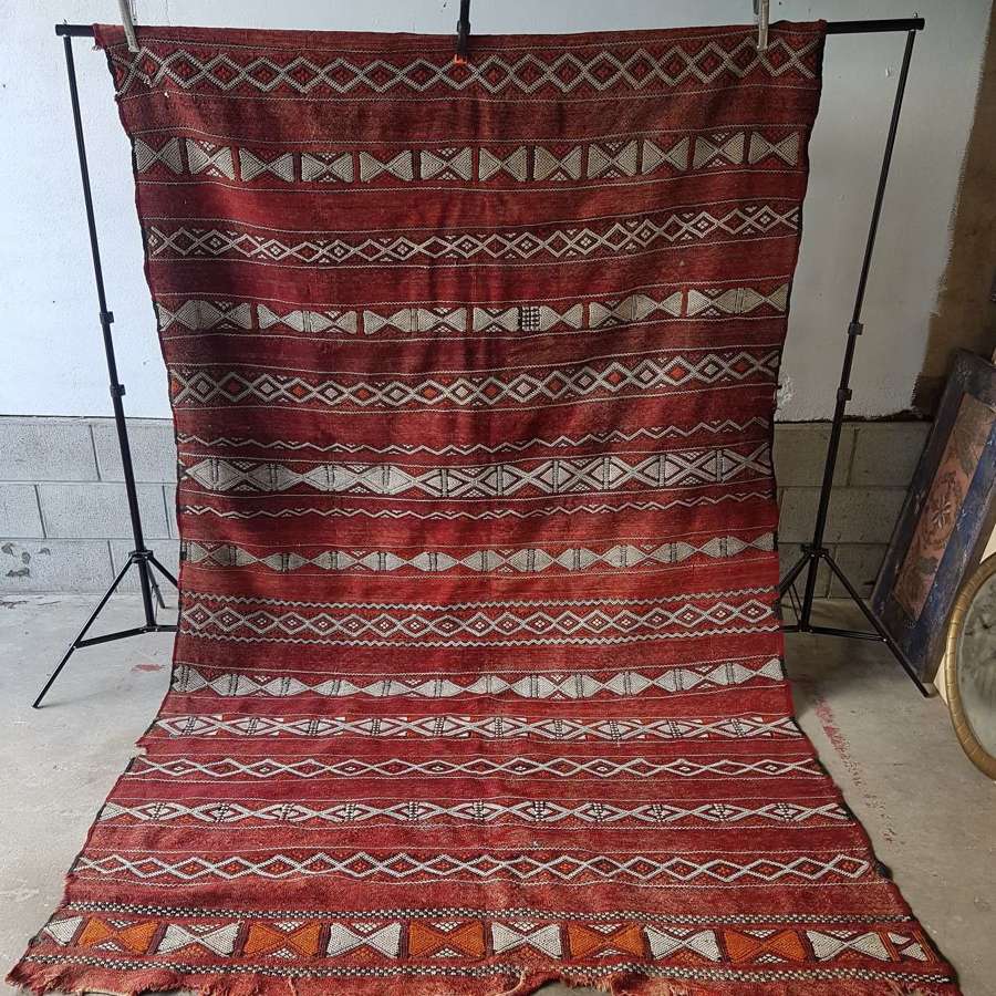 Late 19thC Moroccan Berber Kilim Rug