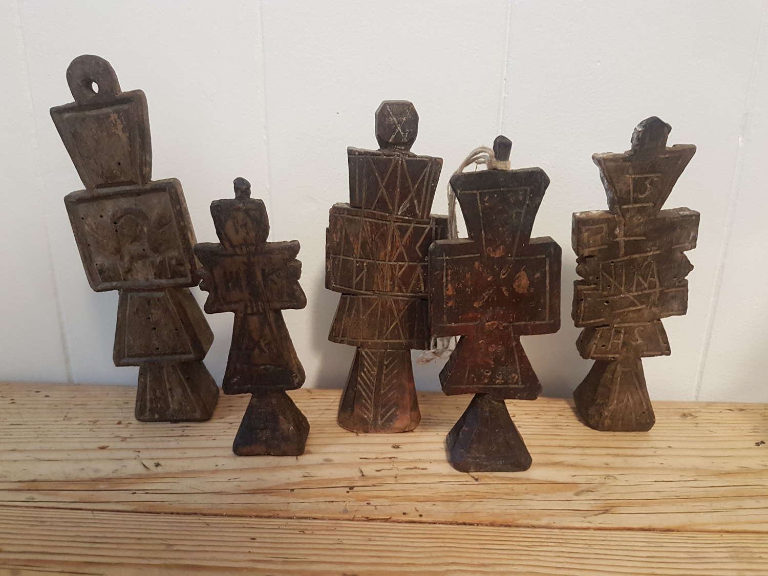 Antique Carved Romanian Orthodox Church 'wafer' Stamps