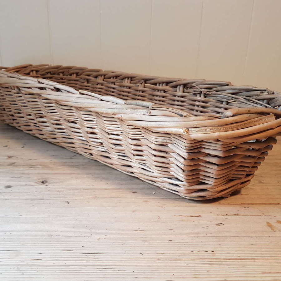 Largish vintage French wicker baguette basket.