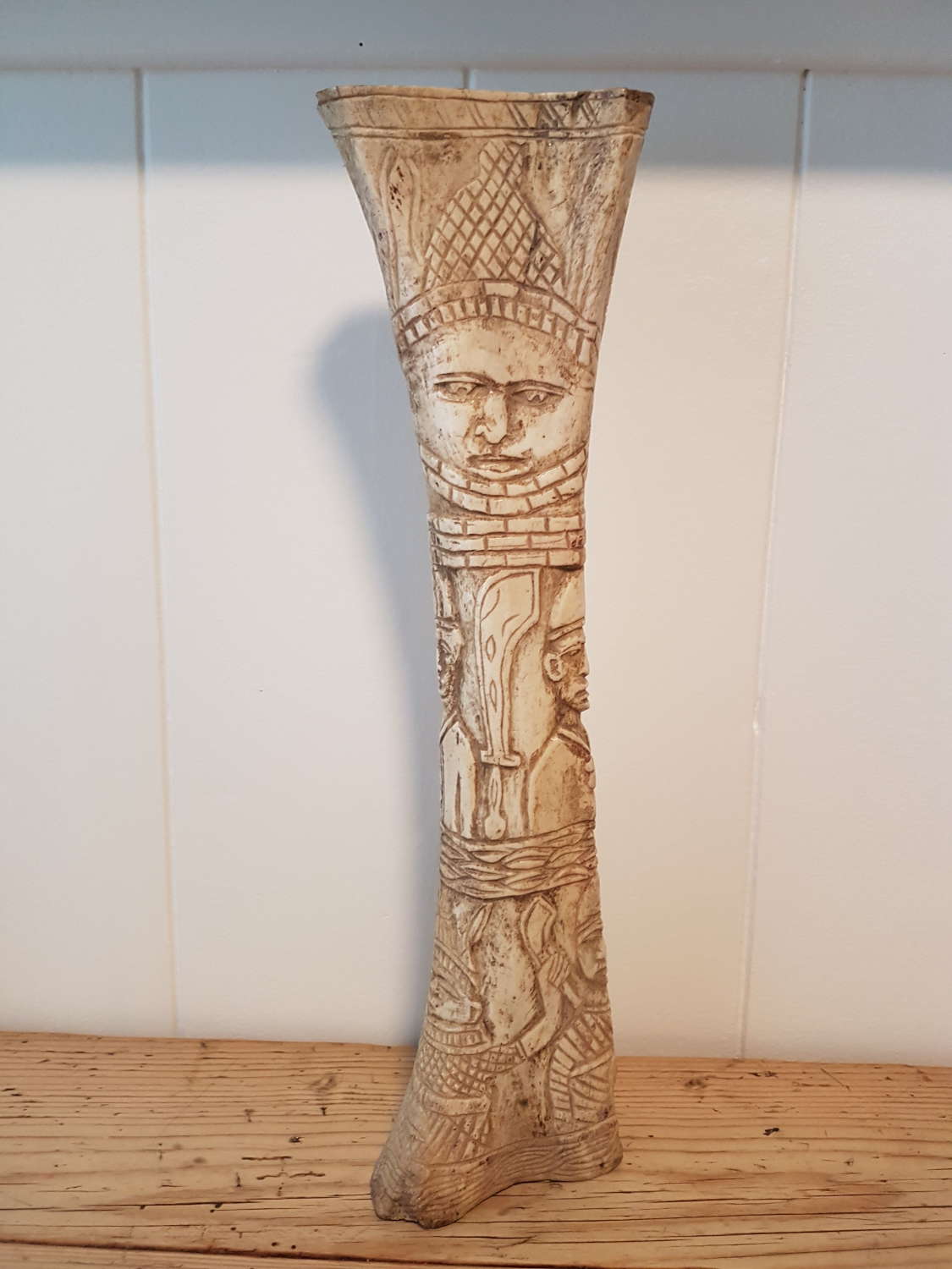 Early 20thC carved Benin bone