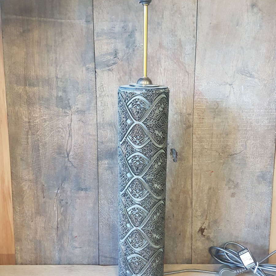 Antique French Wallpaper Roller Lamp