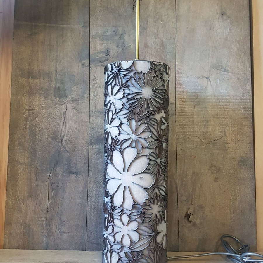 Fat French Wallpaper Roller Lamp - Sunflowers