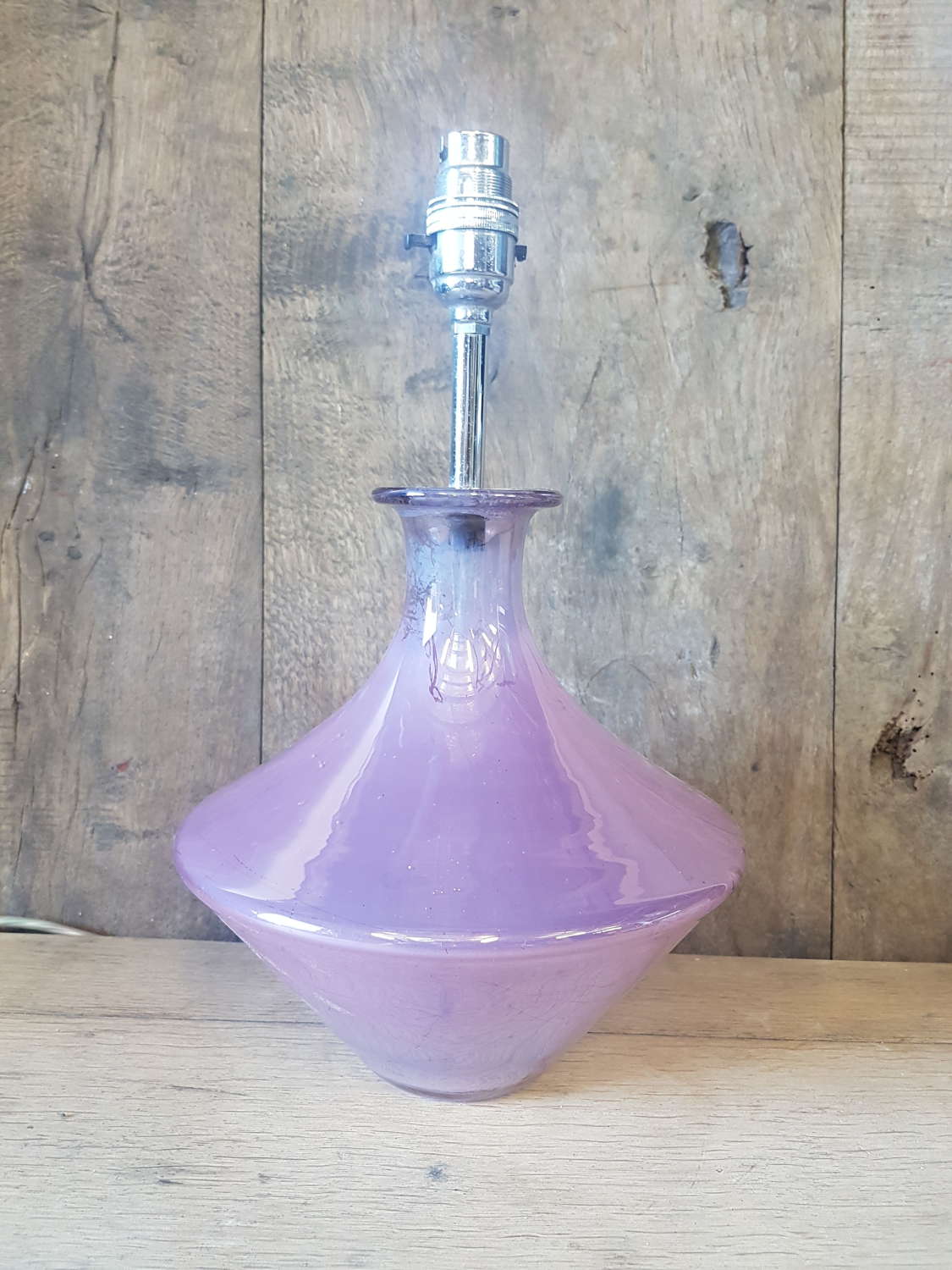 Vintage late 20thC Glass Table Lamp