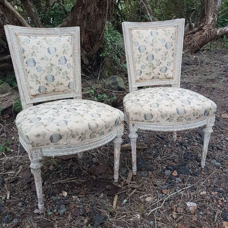 Pair of 19thC Swedish Gustavian Chairs