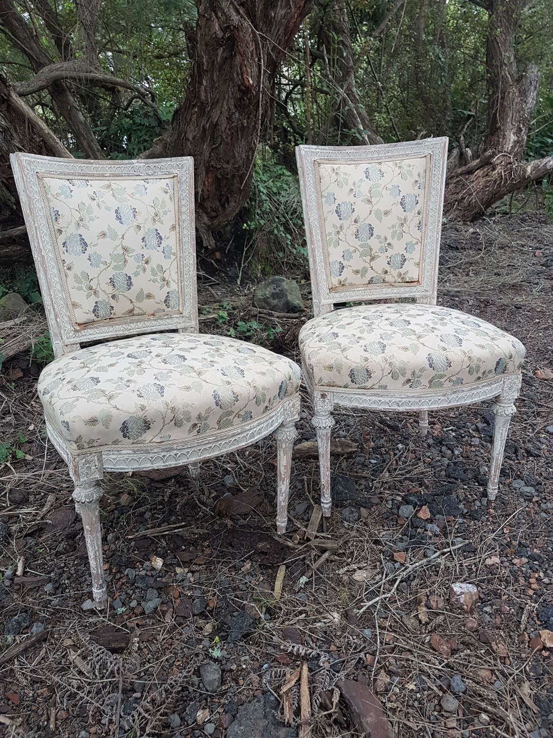 Pair of 19thC Swedish Gustavian Chairs
